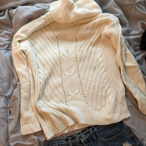 Michael Stars turtleneck ivory sweater